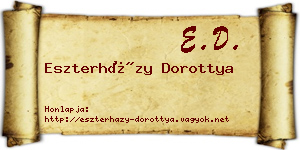 Eszterházy Dorottya névjegykártya